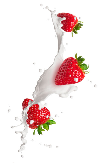 Vinilos electrodomésticos lavavajillas fresas con leche
